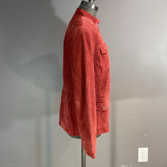 Classic Nygard suede leather jacket size medium lovely earthy rose shade - Picture 5 of 17